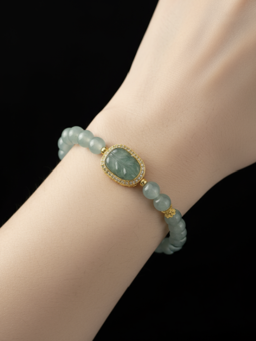 Aqua-Mist Jadeite “Ruyi’s Calm” Bracelet