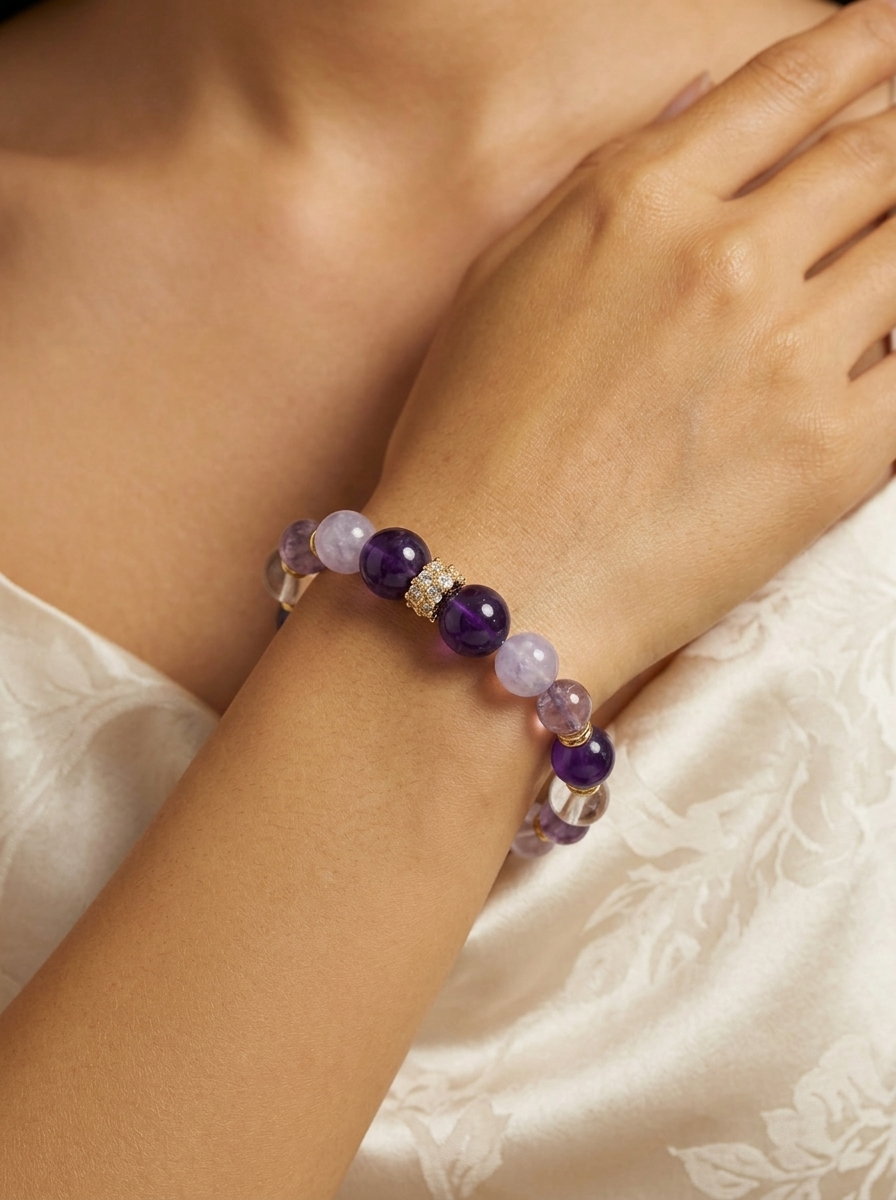 Amethyst & Purple Chalcedony “Mystic Twilight” Bracelet