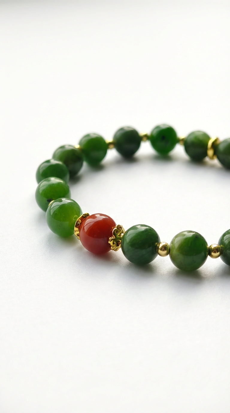 "Verdant Root" Jade Bracelet