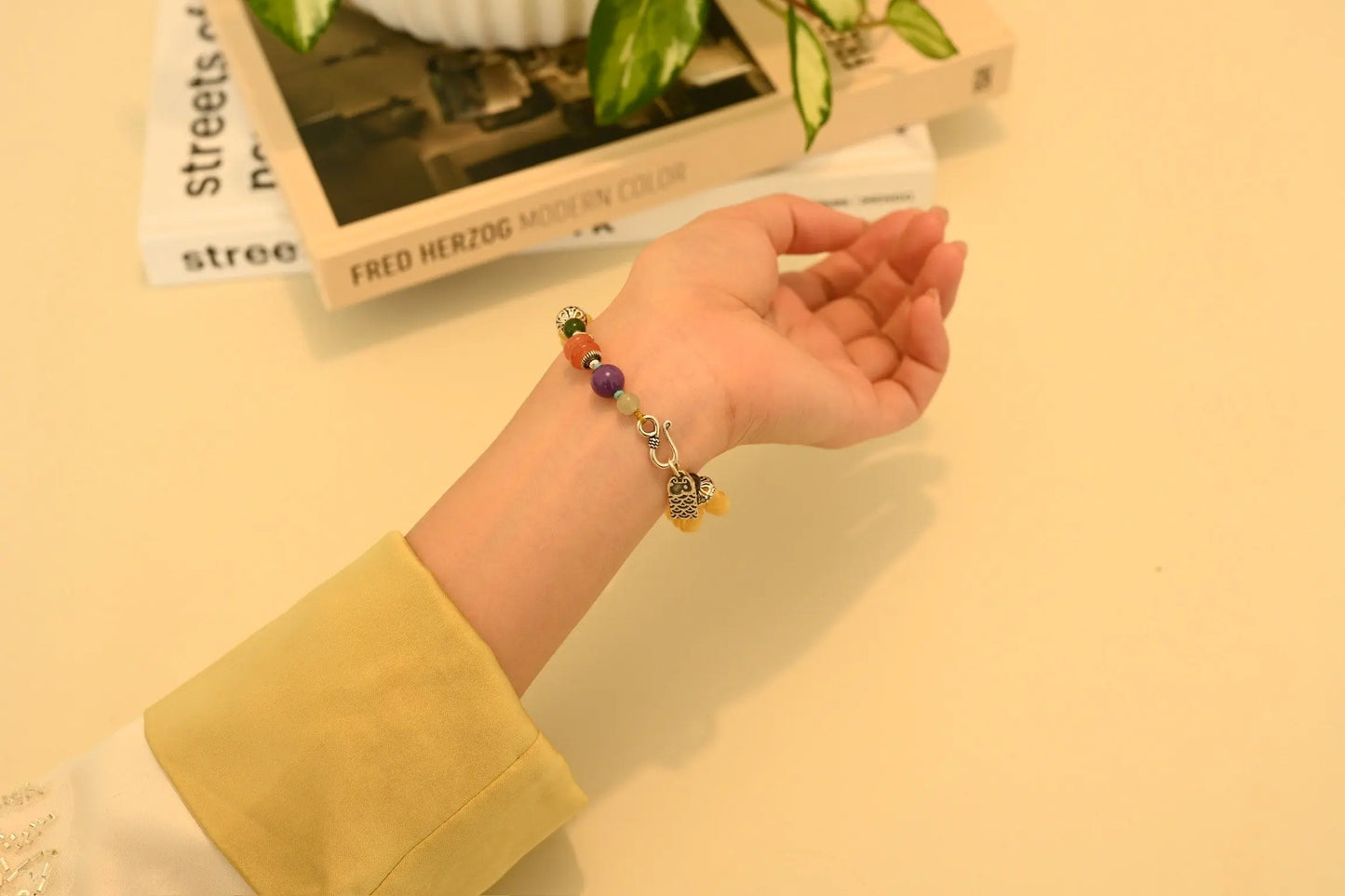 Amber Multi-Loop Bracelet Plumwhisper