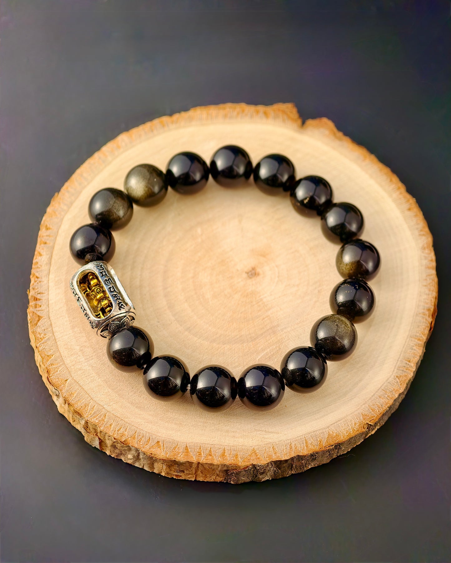 Obsidian Vajra · Mantra Guardian Bracelet
