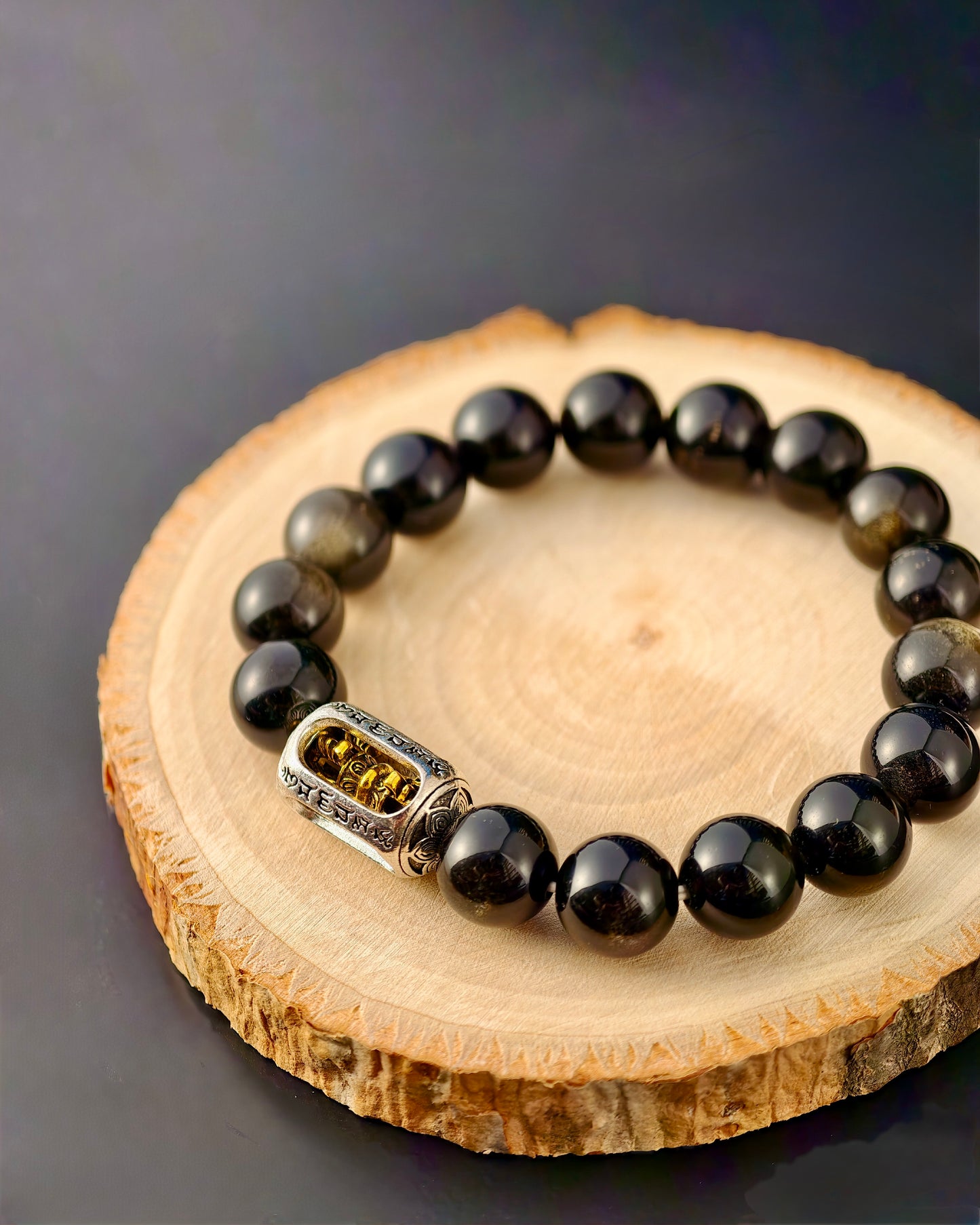 Obsidian Vajra · Mantra Guardian Bracelet
