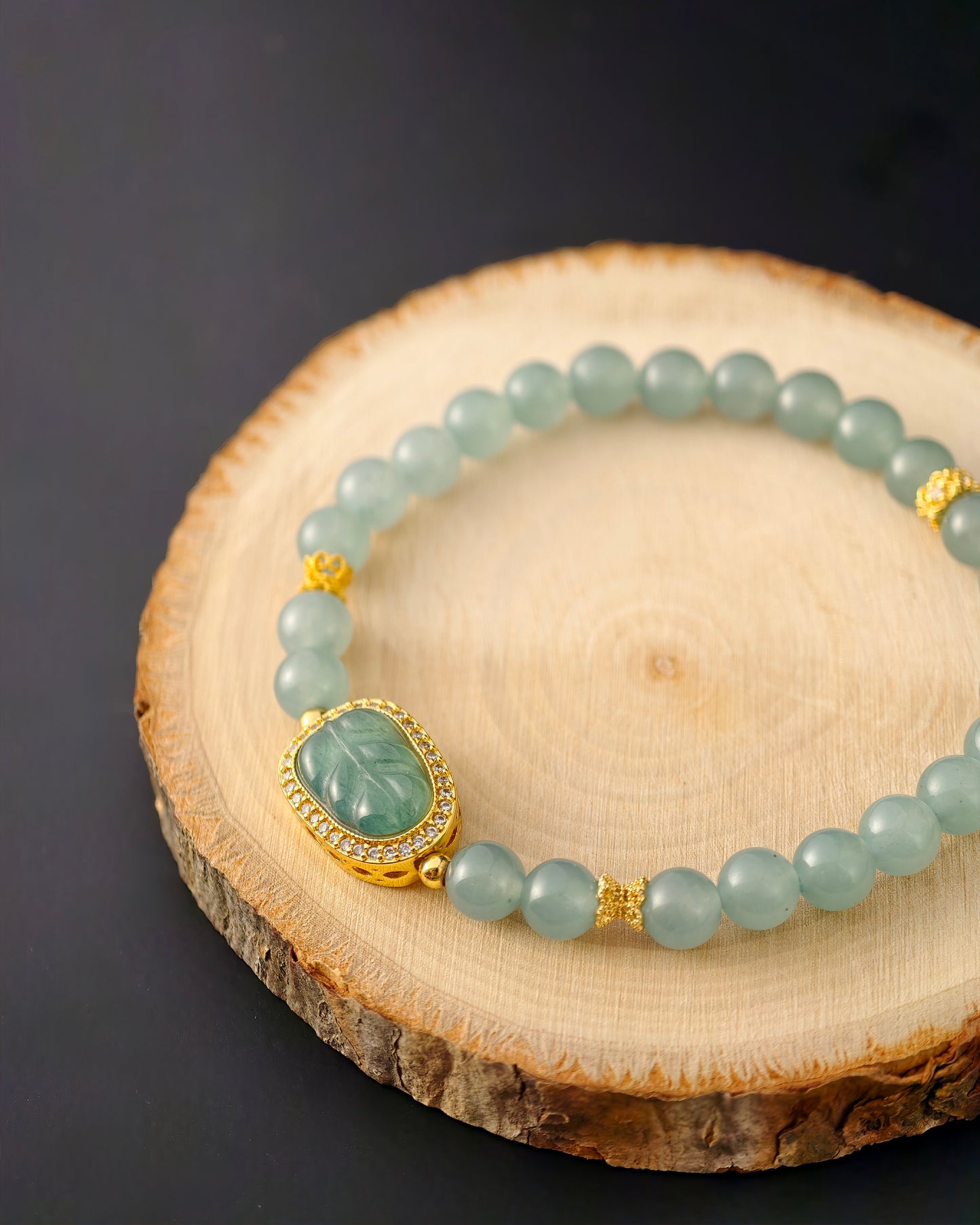 Aqua-Mist Jadeite “Ruyi’s Calm” Bracelet