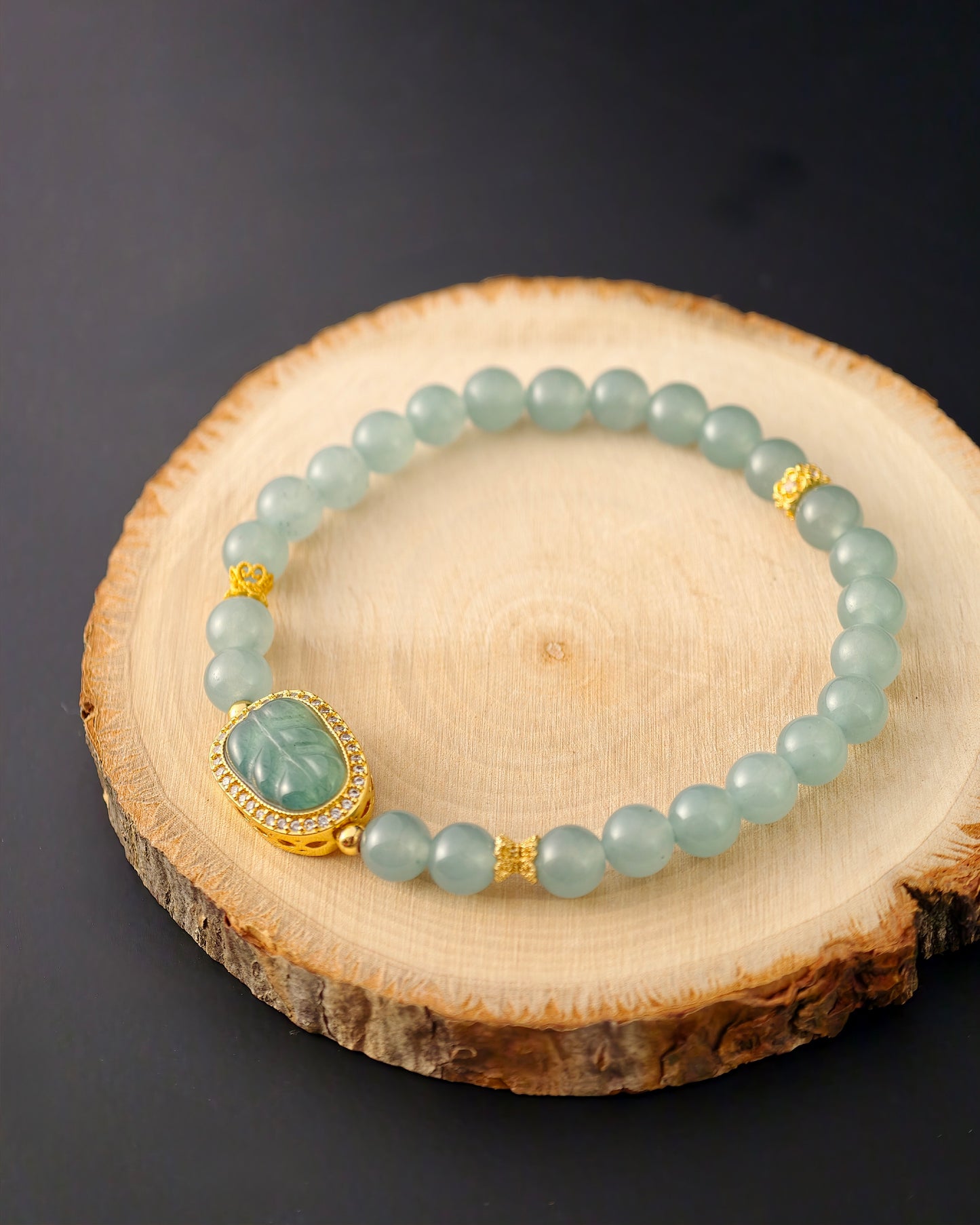 Aqua-Mist Jadeite “Ruyi’s Calm” Bracelet