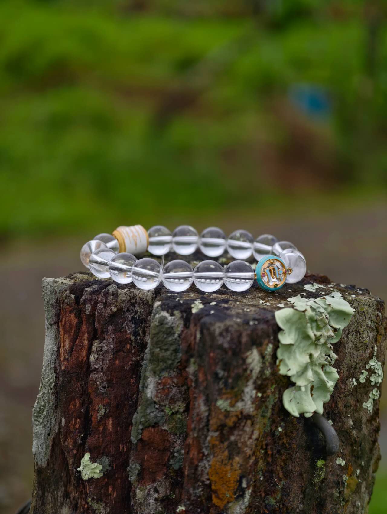 Clear Quartz & Opal “Cloudlit Soul Purity” Bracelet