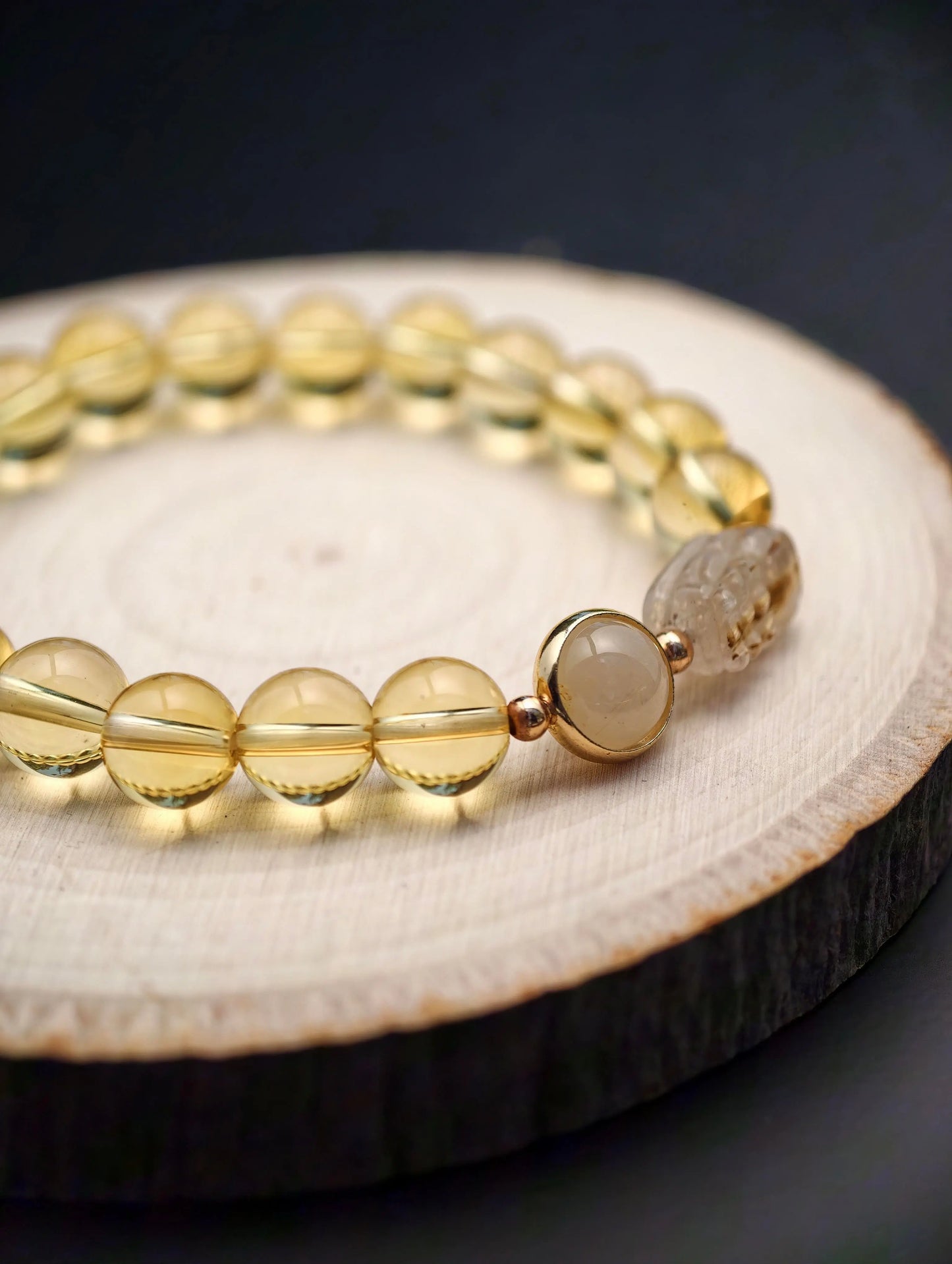 Citrine Bracelet with Pixiu Charm Plumwhisper