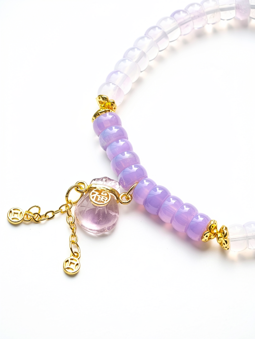 "Still Violet" Purple Chalcedony Bracelet