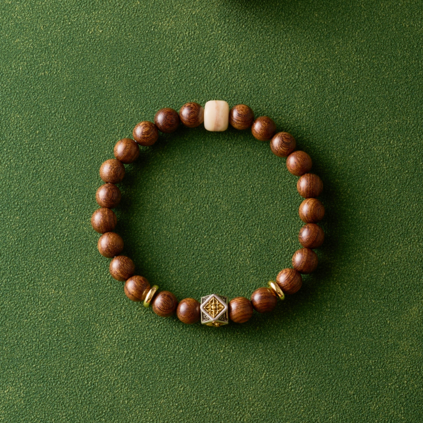 Rosewood Yak Bone "Legacy" Mala – Stability, Peace & Ancestral Strength Bracelet