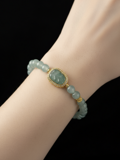 Aqua-Mist Jadeite “Ruyi’s Calm” Bracelet