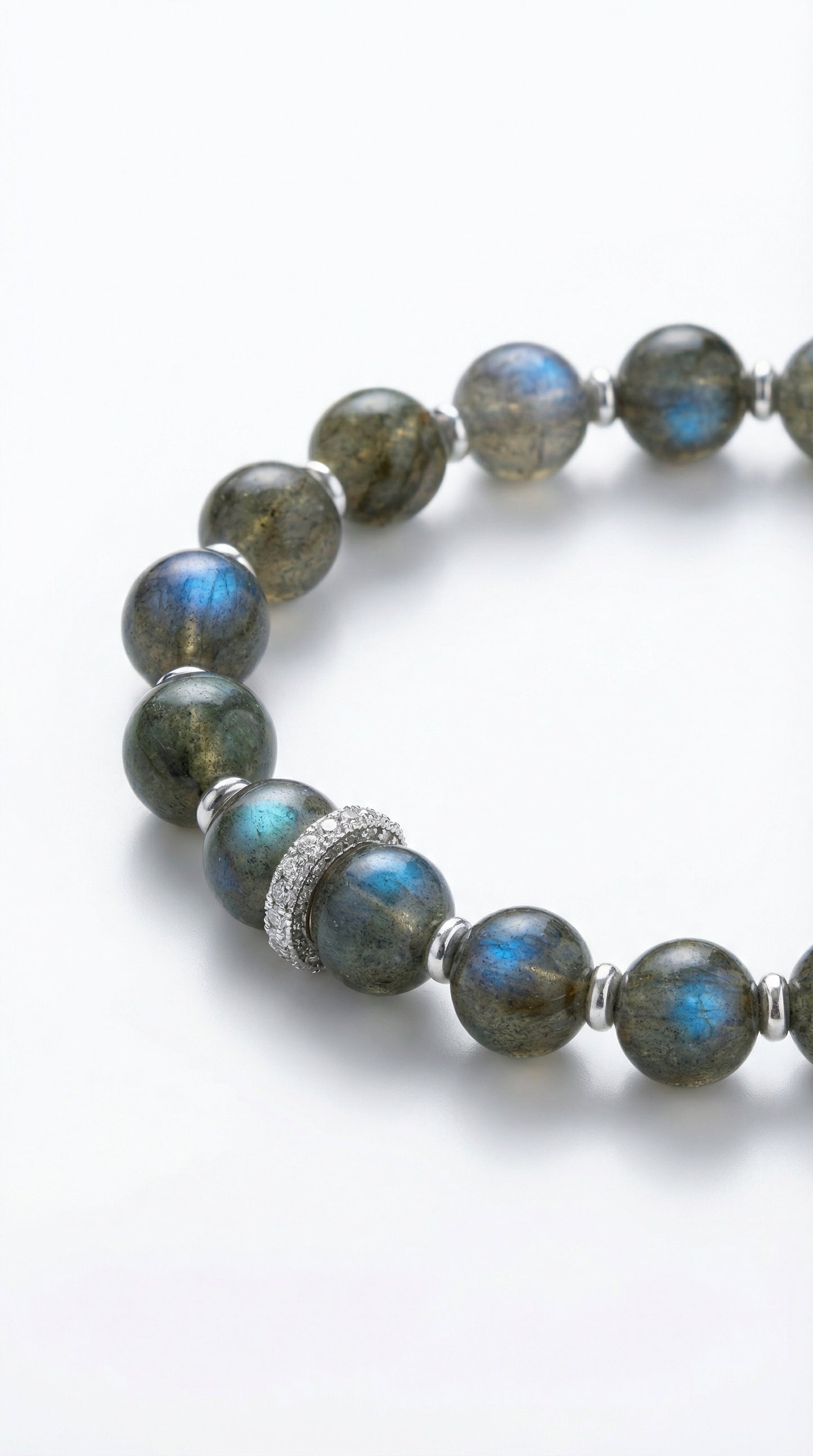 "Grey Moon Tide” Moonstone Bracelet