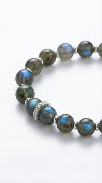 "Grey Moon Tide” Moonstone Bracelet