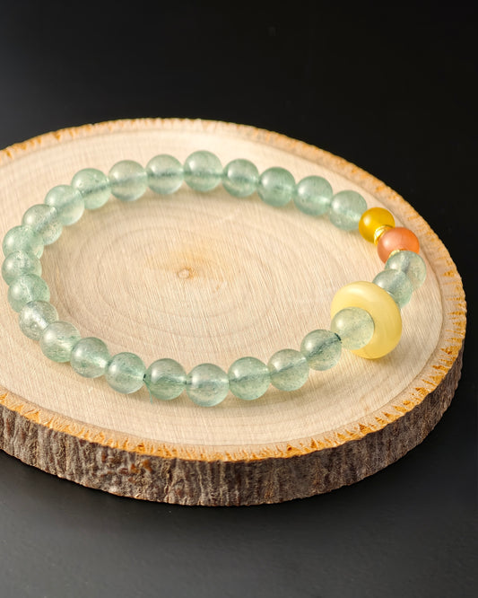 Green Strawberry Quartz bracelet