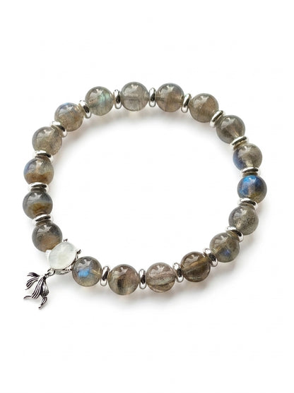 "Tidal Mending" Grey Moonstone Bracelet