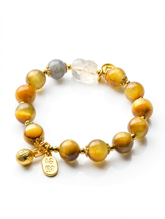 "Amber Sovereign" Tiger Eye Bracelet