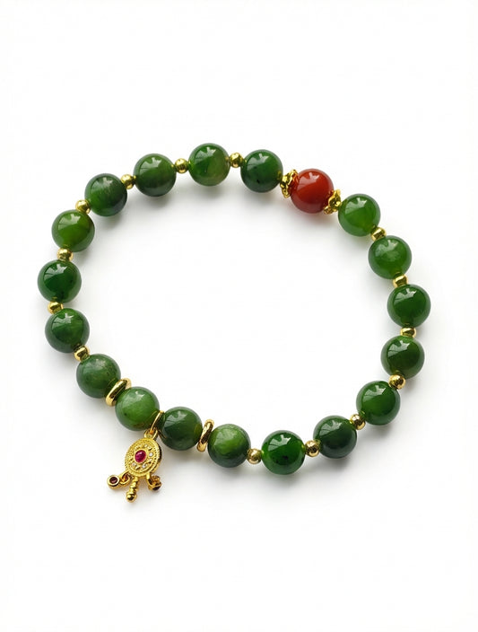 "Verdant Root" Jade Bracelet