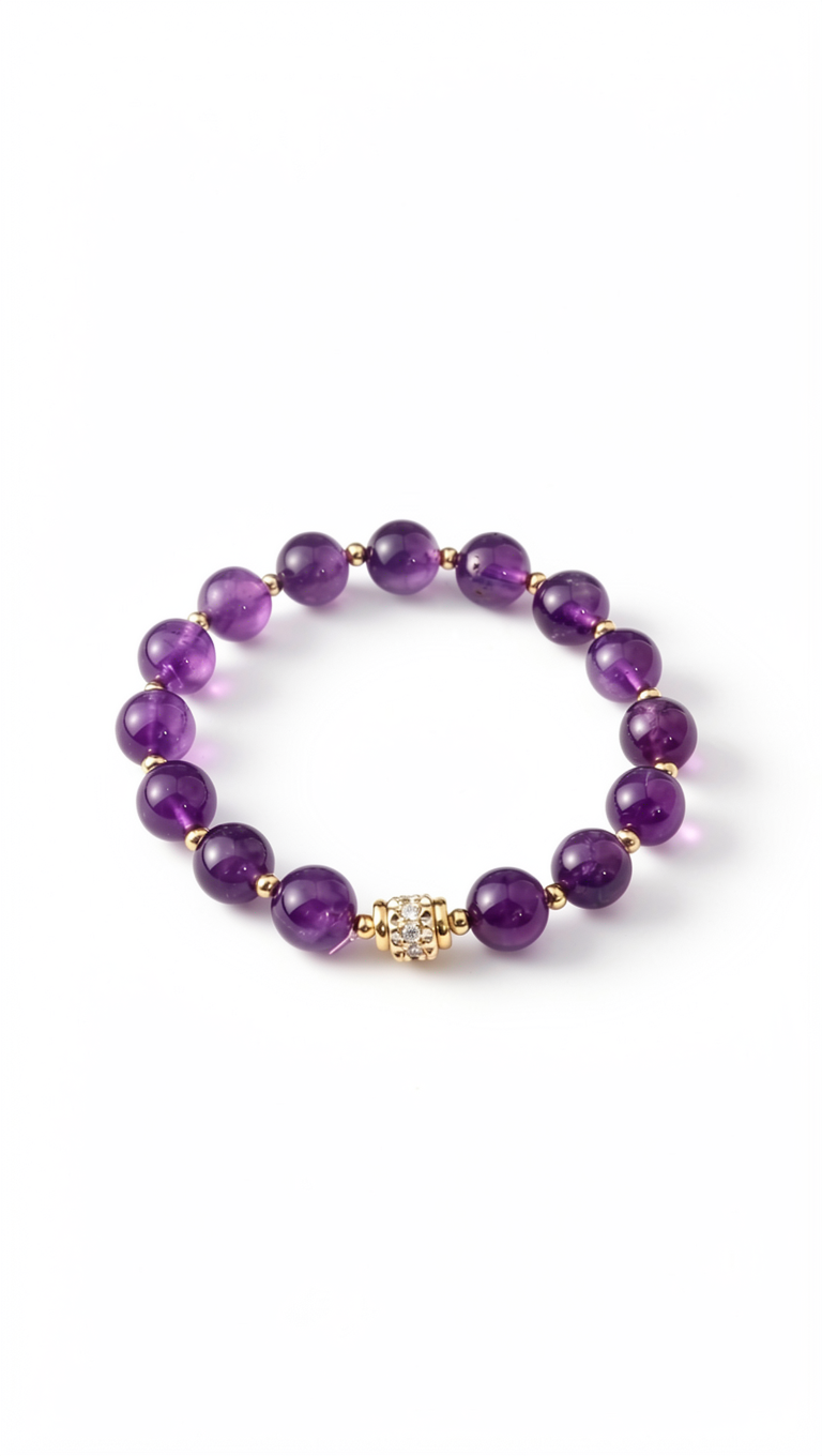 Purple Gold Palace Amythest bracelet