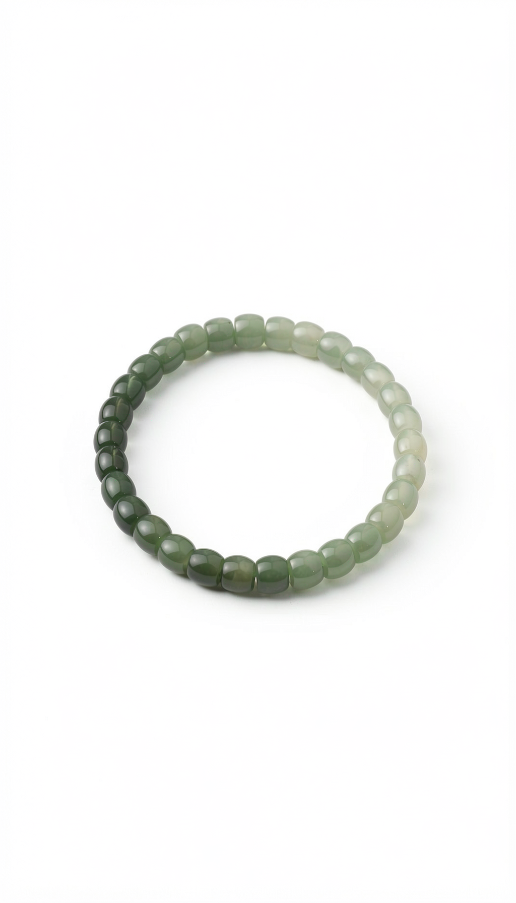 Gradient green jade bracelet