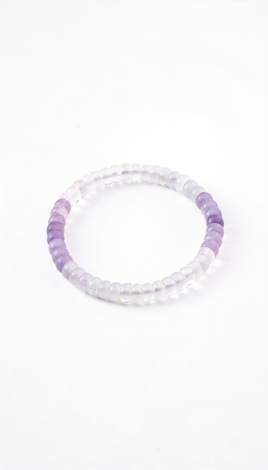 “Lavender Clarion” Gradient Purple Chalcedony Bracelet