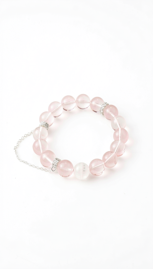 “Blush Embrace” Madagascar Rose Quartz Bracelet