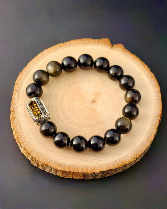 Obsidian Vajra · Mantra Guardian Bracelet
