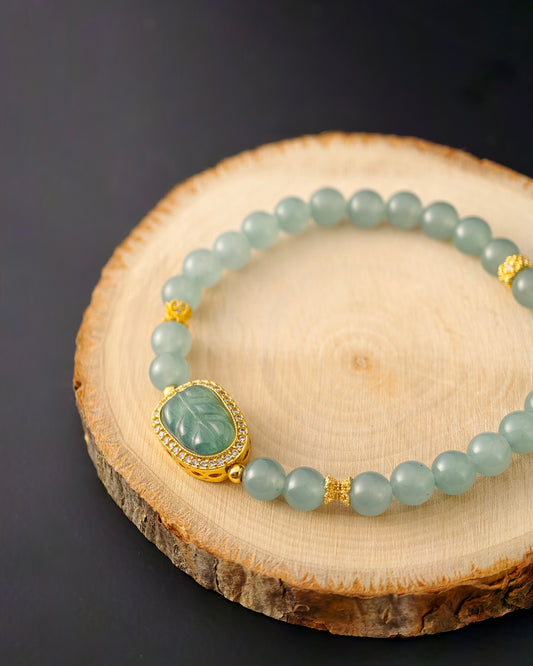 Aqua-Mist Jadeite “Ruyi’s Calm” Bracelet
