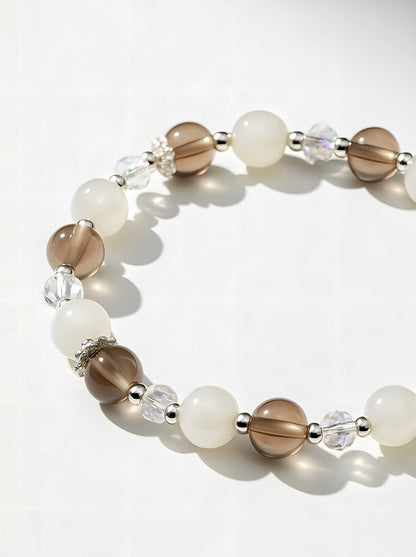 Gray Agate & Moonstone “Ethereal Balance” Bracelet