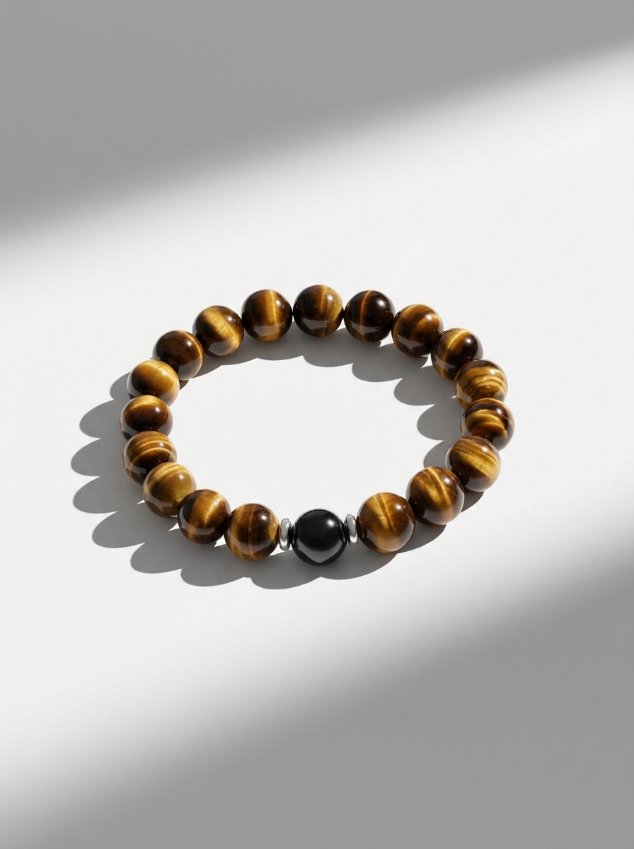 Tiger Eye & Hematite “Hearthlight” Bracelet