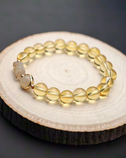 Citrine Bracelet with Pixiu Charm Plumwhisper