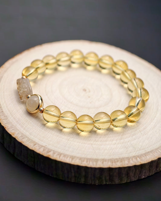 Citrine Bracelet with Pixiu Charm
