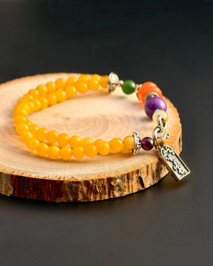 Amber Multi-Loop Bracelet Plumwhisper
