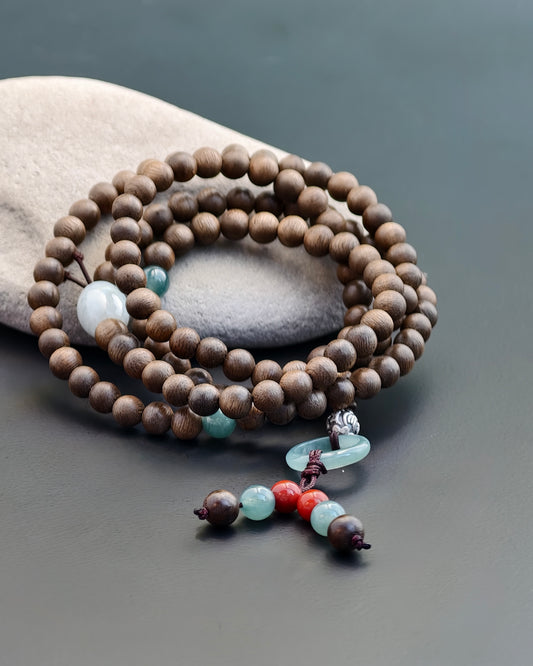 Agarwood Multi-Loop Bracelet