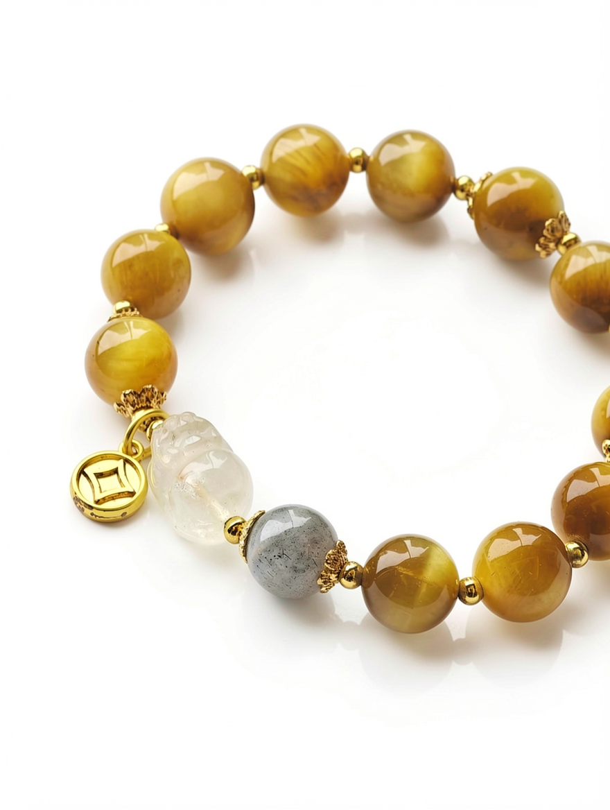 "Amber Sovereign" Tiger Eye Bracelet