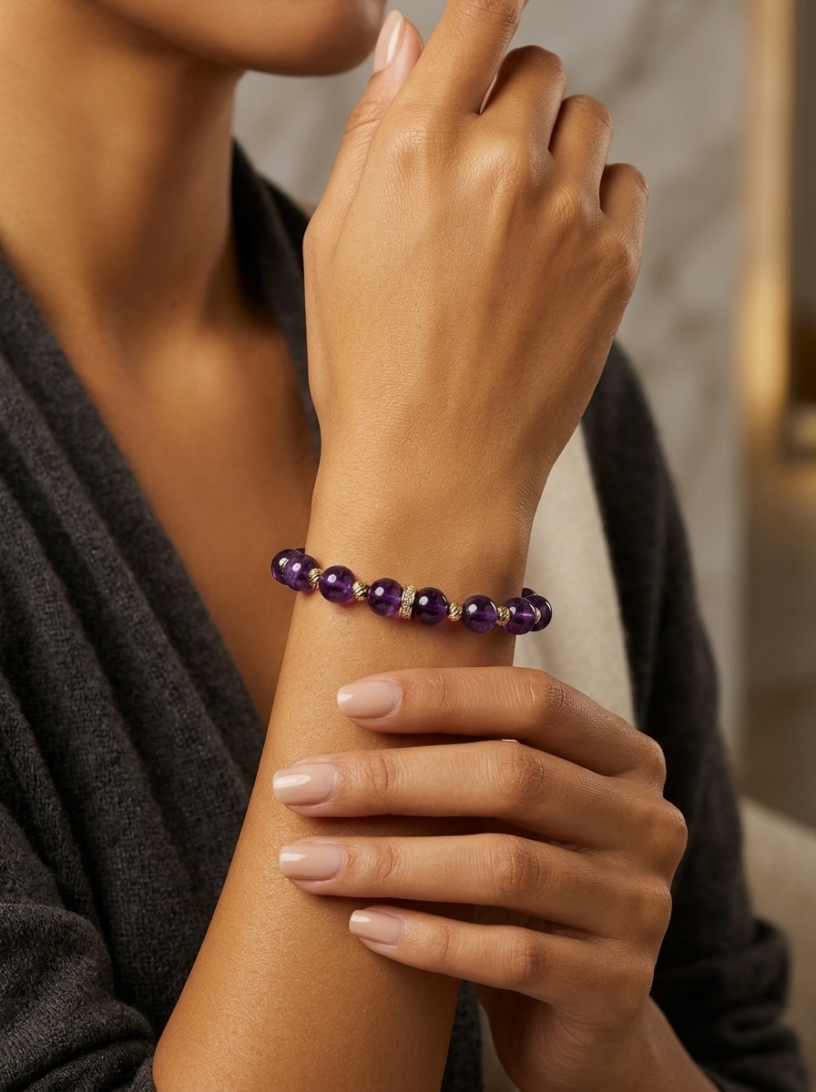 "Deep Knowing" Amethyst Bracelet