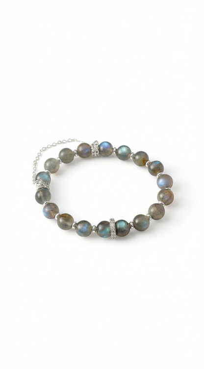 "Grey Moon Tide” Moonstone Bracelet