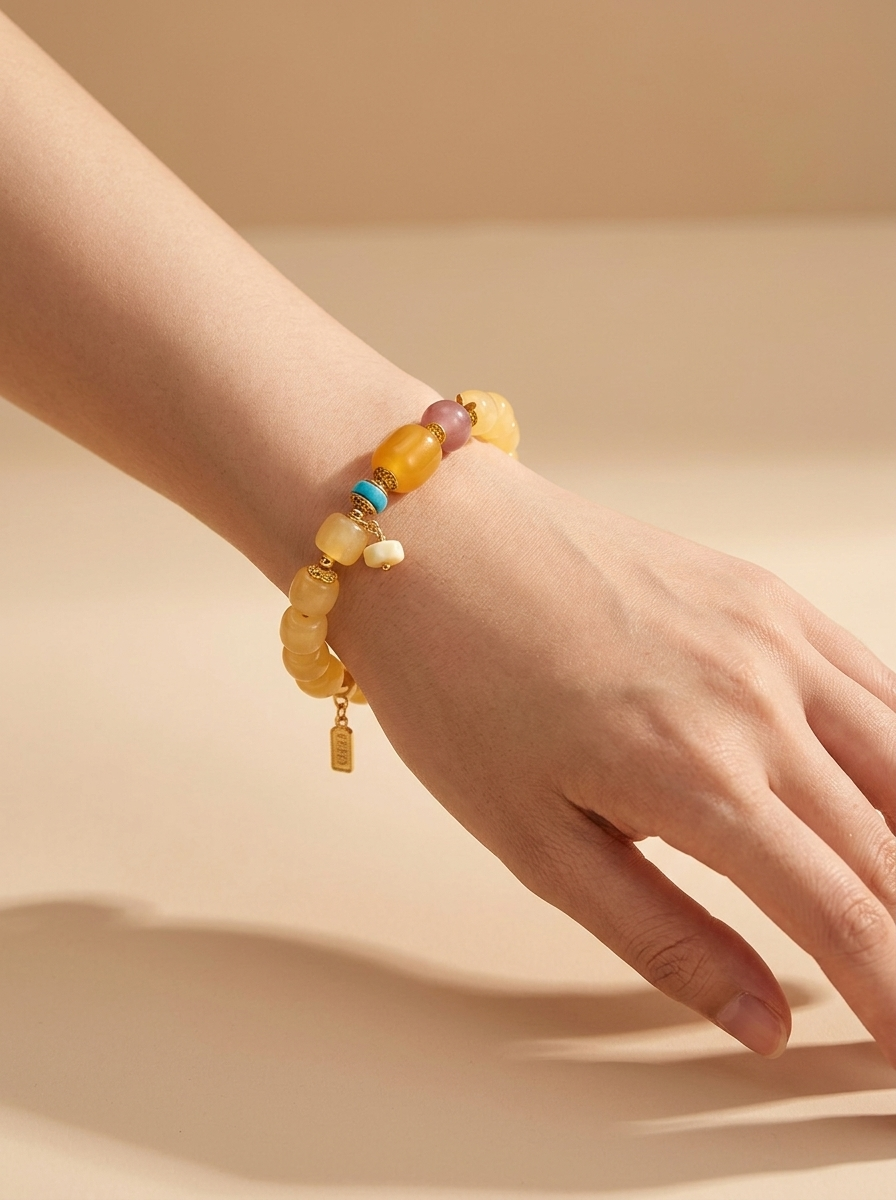 Yellow Jade “Radiance of Earth” Bracelet